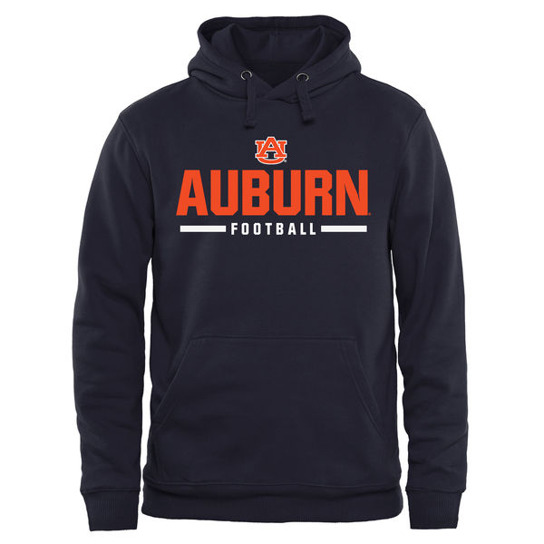 Men NCAA Auburn Tigers Custom Sport Pullover Hoodie Navy